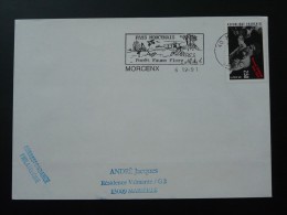 40 Landes Morcenx Parc Naturel Des Landes Héron - Flamme Sur Lettre Postmark On Cover - Mechanical Postmarks (Advertisement)