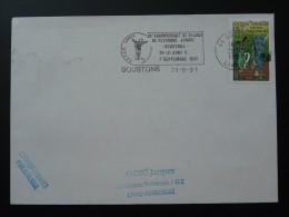 40 Landes Soustons Championnat Petanque 1991 - Flamme Sur Lettre Postmark On Cover - Boule/Pétanque