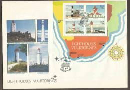 South Africa RSA -1988 - Lighthouses - FDC S14 - Lettres & Documents