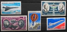 FRANCE 1969/76 - POSTE  AERIENNE - Le N° 43 Du 45 Au 47 Et Le 49 - 5 Timbres NEUF** 12,00€ - 1960-.... Postfris