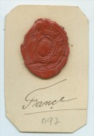 CACHET HISTORIQUE EN CIRE  - Sigillographie - SCEAUX - 097 France - Seals