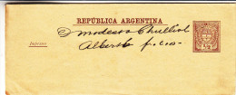 Blasons - Télégraphe - Argentine - Bande Pour Journaux - Entier Postal - Entiers Postaux