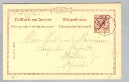 Deutsche Post In Kamerun 1899-02-04 Ganzsache+Antwort P4 - Camerún