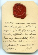 CACHET HISTORIQUE EN CIRE  - Sigillographie - SCEAUX - 149 Cachet Dont Louis Jean Voisine Seigneur De Lafresnaye - Seals