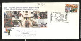 INDIA, 2010, SPECIAL COVER, Rotary District Conference, Handicap, Physically Challenged, Medical, Mumbai   Cancelled - Covers & Documents