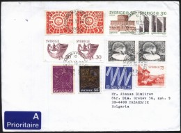 Mailed Cover With Stamps   From  Sweden To Bulgaria - Cartas & Documentos