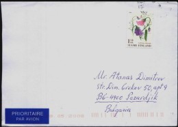 Mailed Cover With Stamp Flowers 2008  From  Finland To Bulgaria - Cartas & Documentos