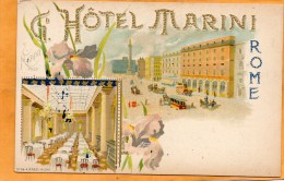 Rome Hotel Maini 1900 Postcard - Cafes, Hotels & Restaurants