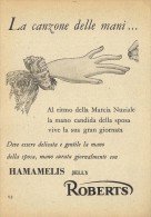 # HAMAMELIS MANETTI & ROBERTS Florence 1950s Advert Pubblicità Publicitè Reklame Firenze Jelly Hand Cream Cosmetics - Sin Clasificación