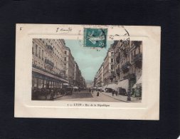 54978   Francia,  Lyon,  Rue De La Republique,  VG  1912 - Lyon 7