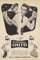 # BRILLANTINA LINETTI, ITALY 1950s Advert Pubblicità Publicitè Reklame Hair Fixer Fixateur Cheveux Fijador Haar - Ohne Zuordnung