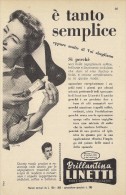 # BRILLANTINA LINETTI, ITALY 1950s Advert Pubblicità Publicitè Reklame Hair Fixer Fixateur Cheveux Fijador Haar - Non Classificati