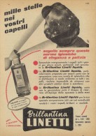 # BRILLANTINA LINETTI, ITALY 1950s Advert Pubblicità Publicitè Reklame Hair Fixer Fixateur Cheveux Fijador Haar - Non Classificati