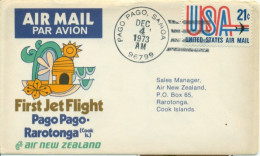 New Zealand 1973 FFC First Flight Cover   Samoa - Cook Islands - Posta Aerea