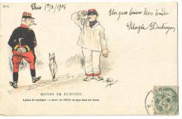 Carte Postale Ancienne  Illustrateur Guillaume Militaire Motifs De Punition - Guillaume