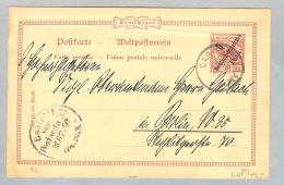 Deutsche Post In Ostafrika Dar-es-Salam 1897-12-09 GS P6 - Duits-Oost-Afrika