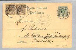 Deutsche Post In Ostafrika Dar-es-Salam 1896 DR GS + 2x 3 Pf. - África Oriental Alemana