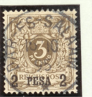 Deutsche Post In Ostafrika Mi#1 Voll-O Dar-es-Salam 1895-10-11 - África Oriental Alemana