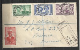 SWAZILAND 1947 - COVER WITH ROYAL VISIT CPL SET - USED OBLITERE GESTEMPELT USADO - VERY VERY RARE!!! - Swaziland (...-1967)