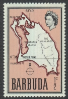 Barbuda 1968 Definitive Map Of Barbuda. Mi 12 MNH - Barbuda (...-1981)