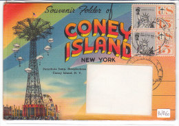 PO8160# NEW YORK - PARACHUTE JUMP-STEEPLECHASE PARK-CONEY ISLAND/folder/swimming Pool/rolling Chairs/giostre  VG 1975 - Parchi & Giardini