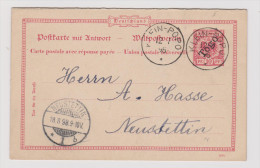 Deutsche Post In Togo 1898-07-12 Klein-Popo Doppel-GS 10Pf. P4 Gefäll. - Togo