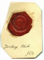 CACHET HISTORIQUE EN CIRE  - Sigillographie - SCEAUX - 164 Jockey Club - Seals