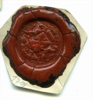 CACHET HISTORIQUE EN CIRE  - Sigillographie - SCEAUX - 170 De Langle - Seals