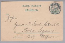 Deutsche Post In Togo 1907-06-27 ATAKPAME 5 Pf. Bedarfganzache Nach Porto-Seguro - Togo