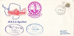 S.A. AGULHAS POLAR RESEARCH SHIP, SPECIAL COVER, 1989, SOUTH AFRICA - Barcos Polares Y Rompehielos