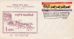 POST CHASE, PHILATELIC CLUB, SPECIAL COVER, 1987, ROMANIA - Cartas & Documentos