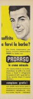 # PRORASO SHAVING CREAM, ITALY 1950s Advert Pubblicità Publicitè Reklame Crema Barba Afeitar Creme Rasage Rasierschaum - Ohne Zuordnung