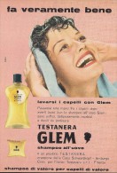 # GLEM TESTANERA SCHWARZKOPF EGG SHAMPOO, ITALY 1950s Advert Pubblicità Publicitè Reklame Hair Cheveux Haar Beautè Oeuf - Unclassified