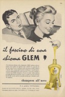 # GLEM TESTANERA SCHWARZKOPF EGG SHAMPOO, ITALY 1950s Advert Pubblicità Publicitè Reklame Hair Cheveux Haar Beautè Oeuf - Sin Clasificación