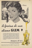 # GLEM TESTANERA SCHWARZKOPF EGG SHAMPOO, ITALY 1950s Advert Pubblicità Publicitè Reklame Hair Cheveux Haar Beautè Oeuf - Zonder Classificatie
