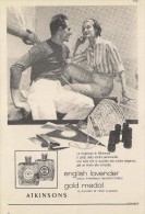 # ATKINSONS ENGLISH LAVENDER 1950s Italy Advert Pubblicità Publicitè Reklame Parfum Perfume Profumo Cosmetics Voile - Zonder Classificatie