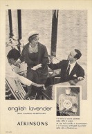 # ATKINSONS ENGLISH LAVENDER 1950s Italy Advert Pubblicità Publicitè Parfum Perfume Profumo Cosmetics Boat Venice Venise - Zonder Classificatie