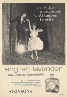 # ATKINSONS ENGLISH LAVENDER 1950s Italy Advert Pubblicità Publicitè Parfum Perfume Profumo Cosmetics Old Bike - Zonder Classificatie