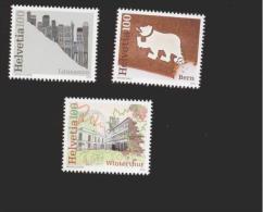 Schweiz ** 2311-2313 Städte  Lausanne Bern Winterthur September 2013 - Unused Stamps