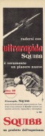 # SQUIBB SHAVING CREAM, ITALY 1950s Advert Pubblicità Publicitè Reklame Crema Barba Creme Rasage Rasierschaum AirFighter - Non Classificati