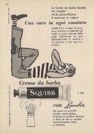 # SQUIBB SHAVING CREAM, ITALY 1950s Advert Pubblicità Publicitè Reklame Crema Barba Creme Rasage Rasierschaum - Unclassified