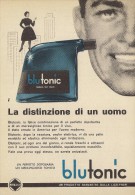 # BLU TONIC AFTER SHAVE LOTION, ITALY 1950s Advert Pubblicità Publicitè Reklame Barba Rasage Rasierschaum - Non Classificati