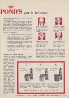 # POND'S CREAM 1950s Advert Pubblicità Publicitè Reklame Beauty Moisturizing Cream Creme Hydratante Protector - Non Classés