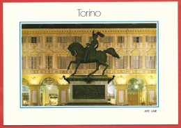 CARTOLINA NV ITALIA - TORINO - Piazza San Carlo - Monumento A Emanuele Filiberto - 10 X 15 - Places