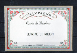 CHAMPAGNE - Cuvée Du Bonheur (Jeanine Et Robert) - First Names