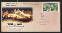 INDIA, 2014, SPECIAL COVER,  NALCO, ODIPEX, National Aluminium Company Limited, Corporate , Bhubaneswar  Cancelled - Covers & Documents