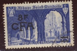 Réunion - Oblitéré - Charnière  Y&T 1949  N° 302  Abbaye De Saint-Wandrille 8f  CFA Sur 25f - Used Stamps