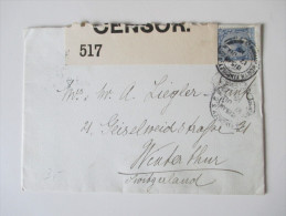 GB 1915 Zensurpost In Die Schweiz. Viele Stempel. Opened By Censor 517. - Lettres & Documents