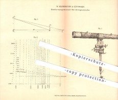 Original Patent - W. Klinkerfues In Göttingen , 1877 , Entfernungsmeser Für Kriegszwecke , Fernrohr , Optik , Krieg ! - Optica