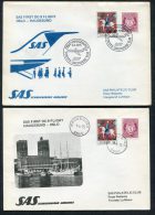 1975 Norway Oslo / Haugesund SAS First Flight Covers(2) - Lettres & Documents